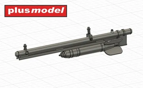 3D tištěné sovětské rakety RS-82 se závěsníky, Plus Model AL4116, měřítko 1/48