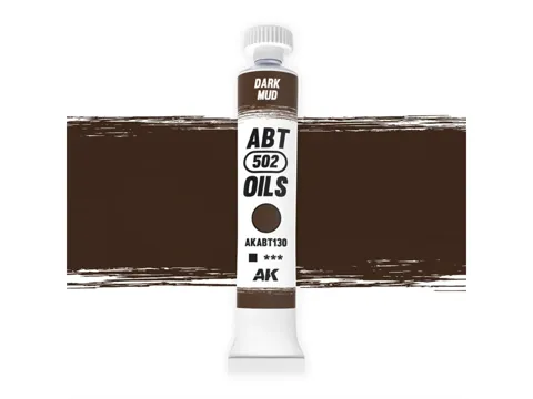 Tuba olejové barvy AK Interactive Oil Paints AKABT130 tmavé bláto 20 ml