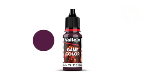Lahvička akrylové barvy Vallejo Game Color 72113 sytá purpurová Deep Magenta 18 ml