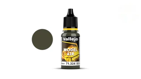 Lahvička akrylové barvy Vallejo Model Air 71324 BS tmavě zelená 18 ml