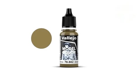 Lahvička akrylové barvy Vallejo Model Color 70882 středně kamenná matná (Middle Stone) 18 ml