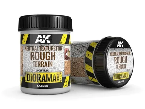 Kelímek akrylové terénní pasty AK Interactive AK8025 Terrains Neutral Texture for Rough Terrain 250 ml