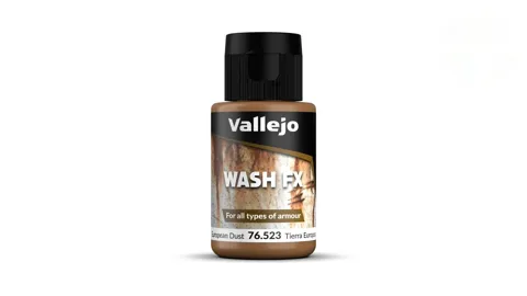Lahvička akrylového washe Vallejo Wash FX 76523 evropský prach 35 ml