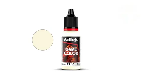 Lahvička akrylové barvy Vallejo Game Color 72101 lomená bílá Off White 18 ml