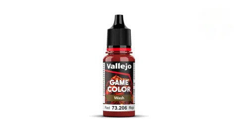 Lahvička akrylového washe Vallejo Game Color 73206 Red Wash 18 ml s kapátkem