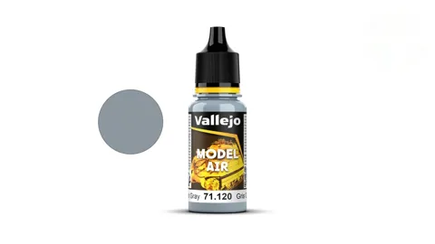 Lahvička akrylové barvy Vallejo Model Air 71120 tmavě šedá USAF Dark Ghost Gray, 18 ml