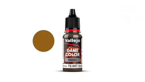 Lahvička akrylové barvy Vallejo Game Color 72057 světlý bronz metalický 18 ml