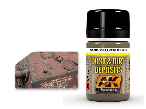Lahvička AK Interactive Enamel Effects AK4061 Sand Yellow Deposit 35 ml, nános žlutého písku