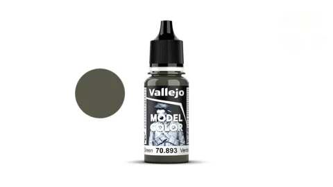 Lahvička akrylové barvy Vallejo Model Color 70893 US Dark Green Matt 18 ml