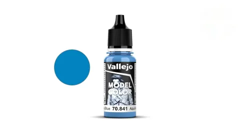 Lahvička akrylové barvy Vallejo Model Color 70841 modrá Andrea matná 18 ml