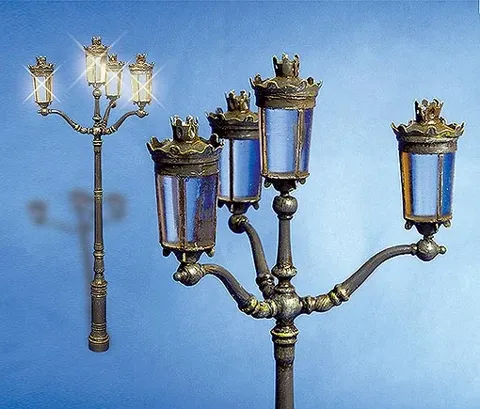 Resinové díly a fotolept doplňku Plus Model 210 městská lampa v měřítku 1/35