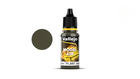 Lahvička akrylové barvy Vallejo Model Air 71347 tmavá zelená ruského letectva 18 ml