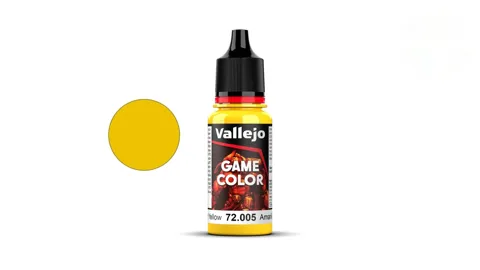 Lahvička akrylové barvy Vallejo Game Color 72005 měsíční žlutá Moon Yellow 18 ml