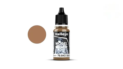 Lahvička akrylové barvy Vallejo Model Color 70843 korková hnědá matná, 18 ml