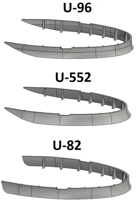 Korekční detailní set RCSUBS 1/35 DKM Type VII-C U-552 z 3D tisku pro Border Model