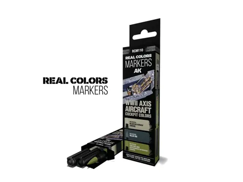 Sada tří popisovačů AK Interactive Real Colors Markers RCM110 pro kokpity letadel Osy