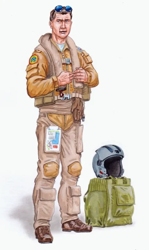 Resinová figurka Plus Model AL4080 pilot Mirage v měřítku 1/48