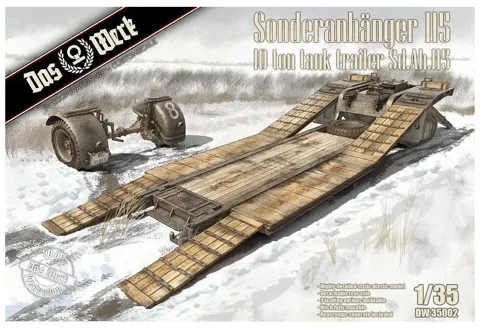 Krabice stavebnice Das Werk DW35002 německý tankový přívěs Sd.Anh. 115 v měřítku 1/35
