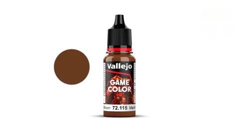 Lahvička akrylové barvy Vallejo Game Color 72115 špinavě hnědá Grunge Brown 18 ml
