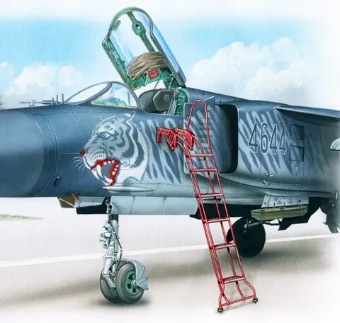 Plus Model AL4038 žebřík pro MiG-23 v měřítku 1/48, doplněk pozemního vybavení