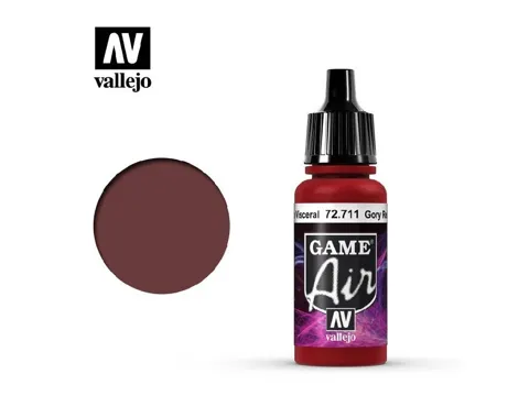 Lahvička akrylové barvy Vallejo Game Air 72711 krvavě červená Gory Red 17 ml