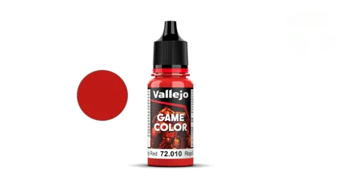 Lahvička akrylové barvy Vallejo Game Color 72010 krvavě červená Bloody Red 18 ml
