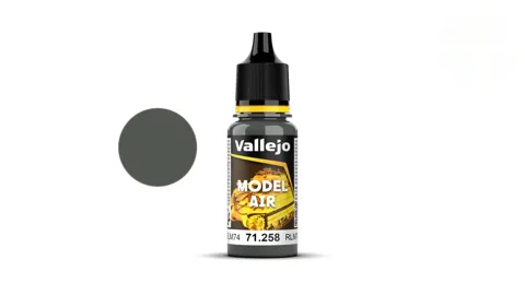 Lahvička akrylové barvy Vallejo Model Air 71258 šedozelená RLM74, 18 ml