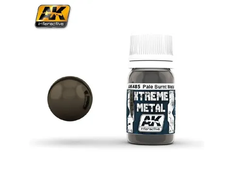 Lahvička metalické barvy AK Xtreme Metal AK485 světle opálený kov 35 ml