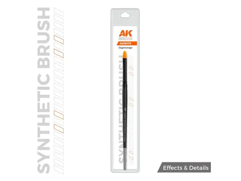 Modelářský syntetický štětec AK Interactive AKB019 Synthetic Brushes tvar Hammer