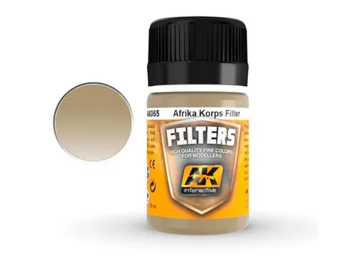 Lahvička emailového filtru AK Interactive Enamel Effects AK065 Filter For Afrika Korps Vehicles 35 ml
