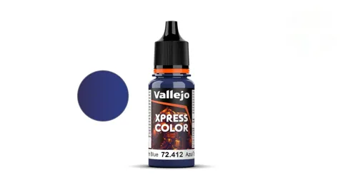Lahvička akrylové barvy Vallejo Game Color Xpress Color 72412 bouřková modrá 18 ml