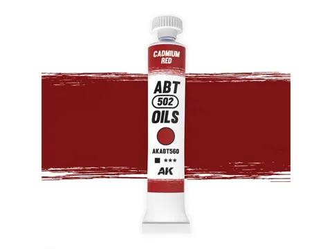 Tuba olejové barvy AK Interactive Oil Paints ABT560 kadmiová červená 20 ml