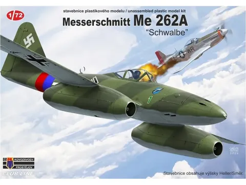 Stavebnice Kovozávody Prostějov CLK0016 Messerschmitt Me 262A Schwalbe v měřítku 1/72