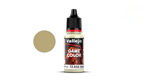 Lahvička akrylové barvy Vallejo Game Color 72034 kostěná bílá (Bone White) 18 ml