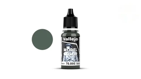Lahvička akrylové barvy Vallejo Model Color 70895 zelená gunship matná, 18 ml