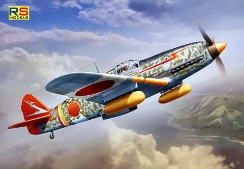 Krabice plastikové stavebnice RS Models 92180 Ki-61 I Hei v měřítku 1/72