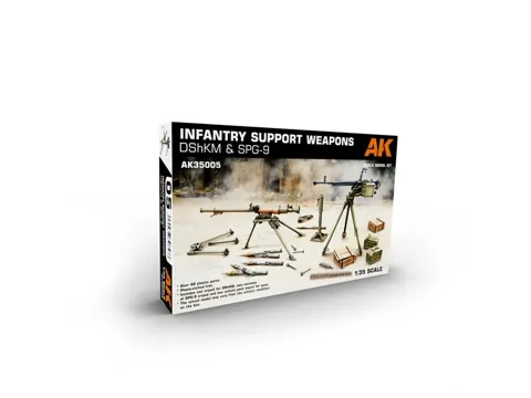 Balení plastikového setu AK Kits AK35005 zbraně DShKM a SPG-9 v měřítku 1/35