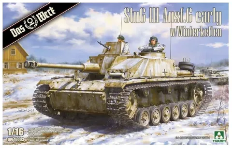 Stavebnice Das Werk DW16003 StuG III Ausf. G s pásy Winterketten v měřítku 1/16
