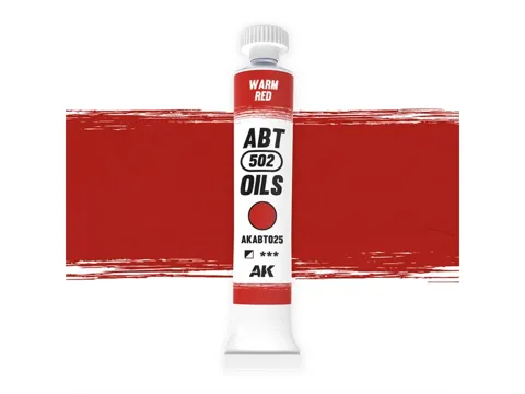 Olejová barva AK Interactive Oil Paints AKABT025 teplá červená, balení 20 ml