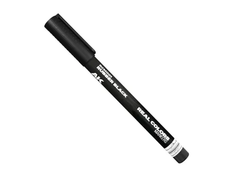 Lakový popisovač AK Interactive RC Markers RCM001 černá guma (Rubber Black), 1 ks