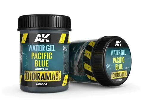 Kelímek akrylového gelu AK Interactive AK8004 Water Gel Pacific Blue 250 ml