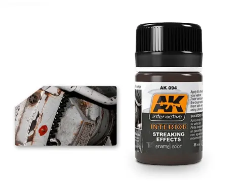 Lahvička AK Interactive Enamel Effects AK094 Interior Streaking Grime 35 ml
