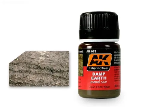 Lahvička AK Interactive Enamel Effects AK078 Damp Earth vlhká zemina 35 ml