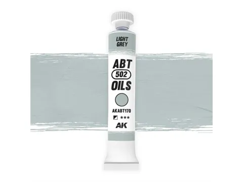 Lahvička olejové barvy AK Interactive Oil Paints AKABT170 světle šedá, 20 ml