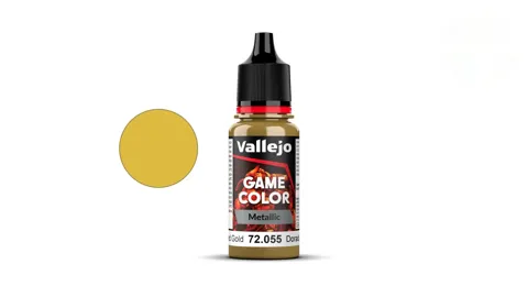 Kapátková lahvička Vallejo Game Color 72055 leštěné zlato, metalická akrylová barva 18 ml