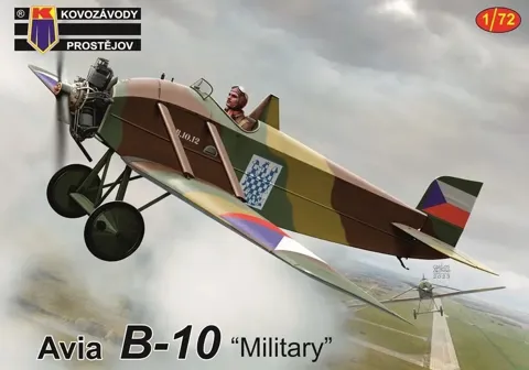 Krabice plastikové stavebnice Kovozávody Prostějov KPM0422 Avia BH-10 Military v měřítku 1/72