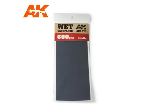 Balení brusného papíru pod vodu AK Interactive AK9073 zrnitost P600, 3 kusy