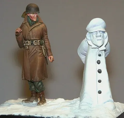 Resinová sada Plus Model 391 zimní kratochvíle v měřítku 1/35 pro diorámata