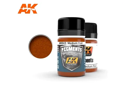 Kelímek pigmentu AK Interactive AK043 Medium Rust 35 ml, střední odstín rzi