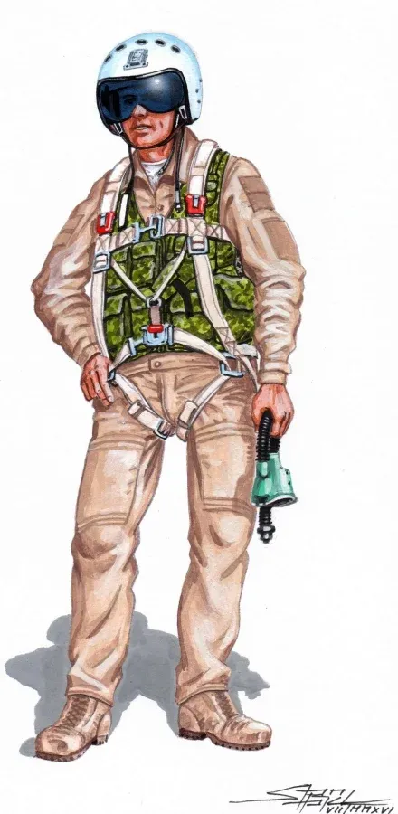 Resinová figurka Plus Model AL4065 pilot Su-27 v měřítku 1/48